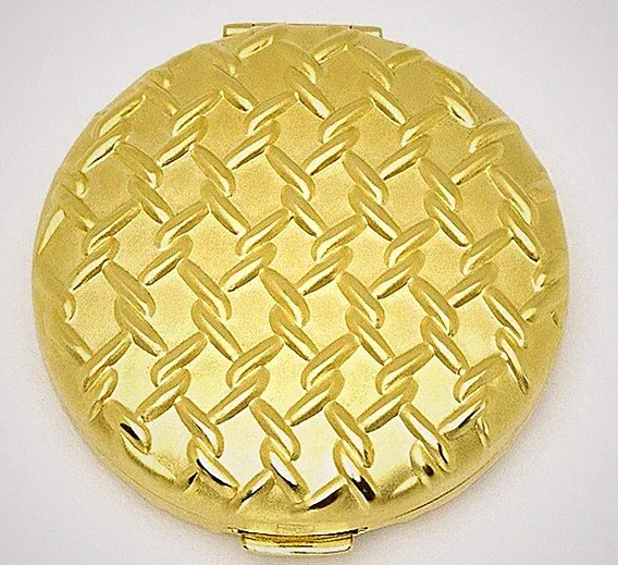 Estee Lauder Solid Perfume Powder Compact "Chain Link" Mint Condition