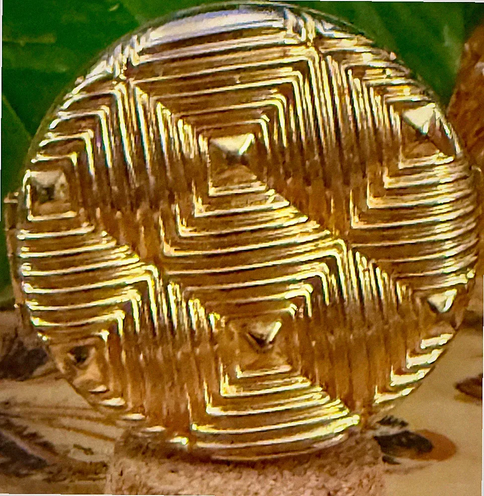 Estee Lauder Solid Perfume Powder Compact "Golden Weave"