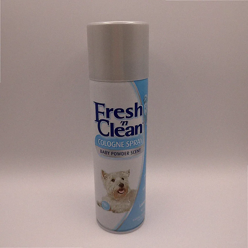 Fresh ’N Clean Cologne Spray - Baby Powder - 12 Oz - Controls Odor & Keeps Dogs